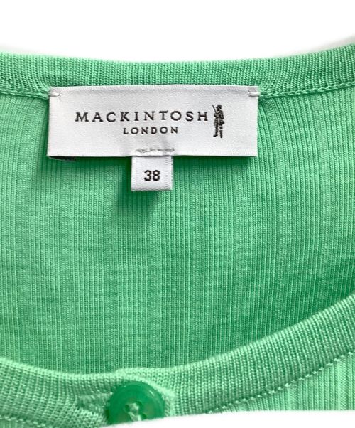 MACKINTOSH LONDON（マッキントッシュ ロンドン）MACKINTOSH LONDON (マッキントッシュ ロンドン) リブカーディガン ライトグリーン サイズ:Mの古着・服飾アイテム