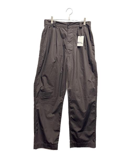 MHL（エムエイチエル）MHL (エムエイチエル) 2タックパンツ チャコールグレー サイズ:Mの古着・服飾アイテム