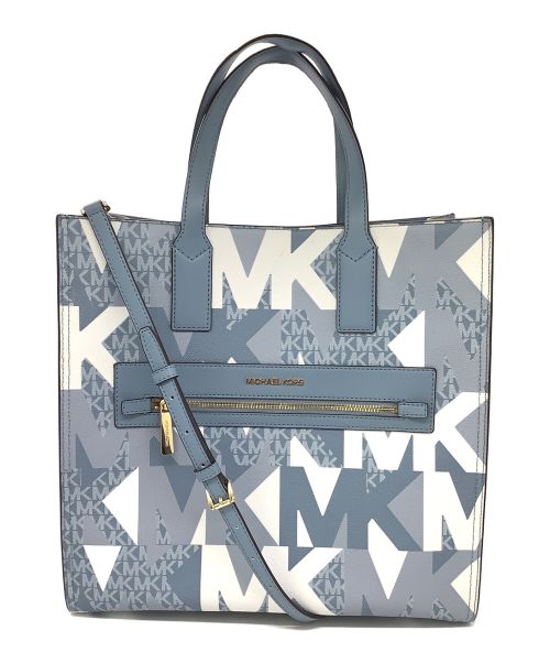 MICHAEL KORS（マイケル・コース）MICHAEL KORS (マイケルコース) 2WAYトートバッグ スカイブルーの古着・服飾アイテム