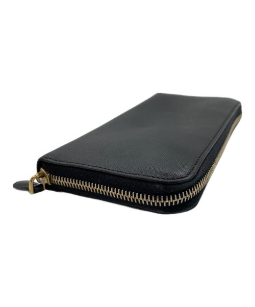 PRADA（プラダ）PRADA (プラダ) リボンラウンドファスナー長財布 ブラックの古着・服飾アイテム