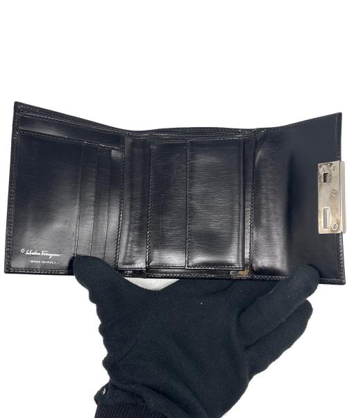Salvatore Ferragamo（サルヴァトーレ フェラガモ）Salvatore Ferragamo (サルヴァトーレ フェラガモ) 3つ折り財布 ブラックの古着・服飾アイテム