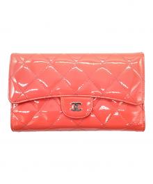 CHANEL（シャネル）の古着「3つ折り財布」｜レッド