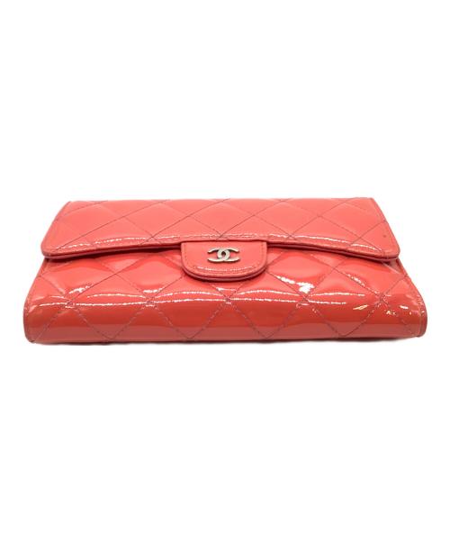 CHANEL（シャネル）CHANEL (シャネル) 3つ折り財布 レッドの古着・服飾アイテム