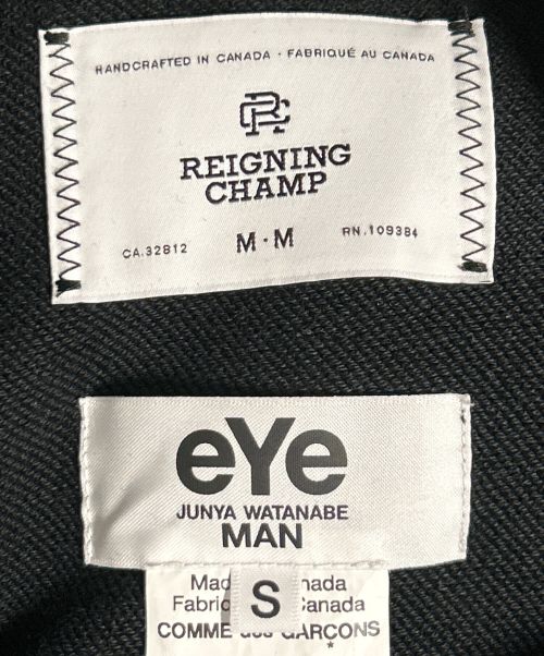 eYe COMME des GARCONS JUNYAWATANABE MAN（アイ コム デ ギャルソン ジュンヤ ワタナベ マン）eYe COMME des GARCONS JUNYAWATANABE MAN (アイ コム デ ギャルソン ジュンヤ ワタナベ マン) REIGNING CHAMP (レイニングチャンプ) プルオーバーパーカー ブラック サイズ:Sの古着・服飾アイテム