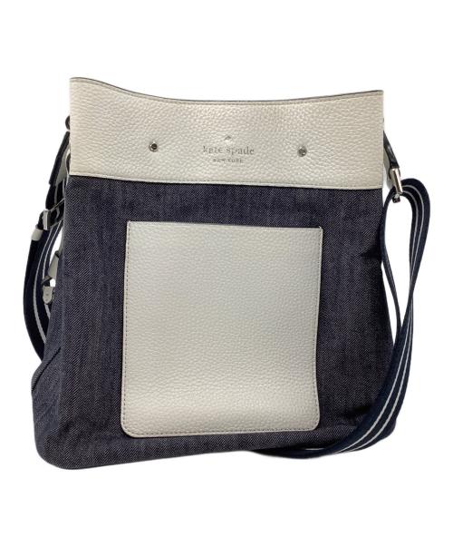Kate Spade（ケイトスペード）Kate Spade (ケイトスペード) ワンショルダーバッグ ネイビー×ホワイトの古着・服飾アイテム
