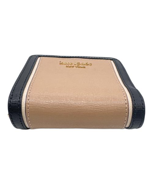 Kate Spade（ケイトスペード）Kate Spade (ケイトスペード) コパクトウォレット ブラック×ベージュの古着・服飾アイテム