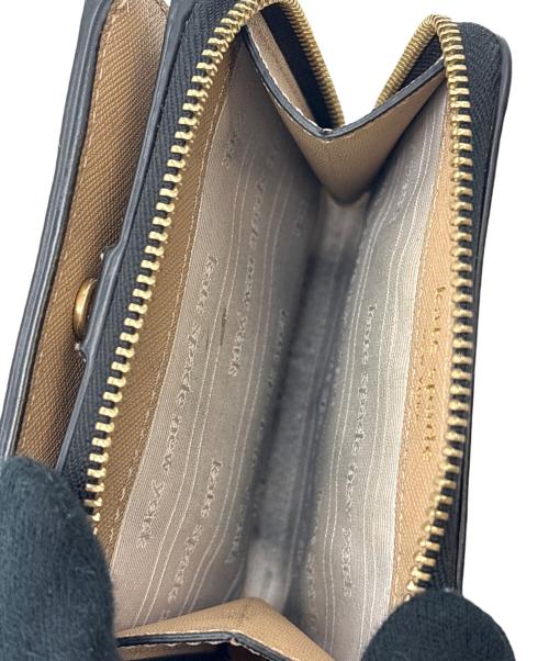 Kate Spade（ケイトスペード）Kate Spade (ケイトスペード) コパクトウォレット ブラック×ベージュの古着・服飾アイテム