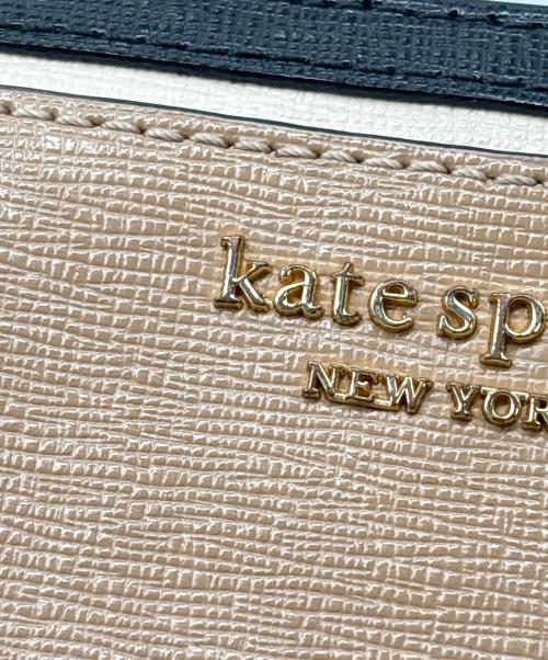 Kate Spade（ケイトスペード）Kate Spade (ケイトスペード) コパクトウォレット ブラック×ベージュの古着・服飾アイテム