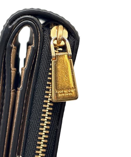 Kate Spade（ケイトスペード）Kate Spade (ケイトスペード) コパクトウォレット ブラック×ベージュの古着・服飾アイテム