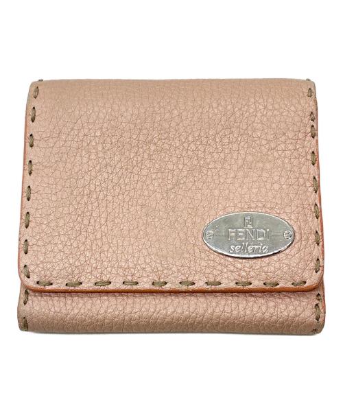 FENDI（フェンディ）FENDI (フェンディ) 3つ折り財布 /  ピンクの古着・服飾アイテム