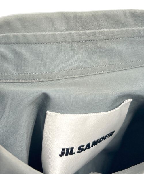 JIL SANDER（ジルサンダー）JIL SANDER (ジルサンダー) ロゴプレートシャツ グレー サイズ:SIZE 44の古着・服飾アイテム