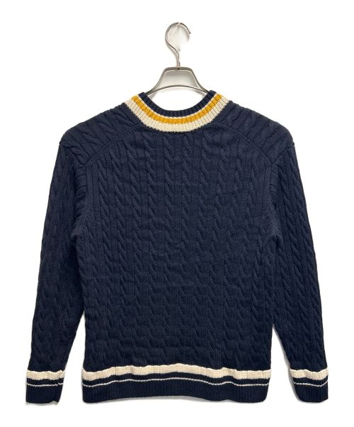 BATONER（バトナ―）BATONER (バトナ―) SHIPS (シップス) チルデンセーター ネイビー サイズ:Mの古着・服飾アイテム