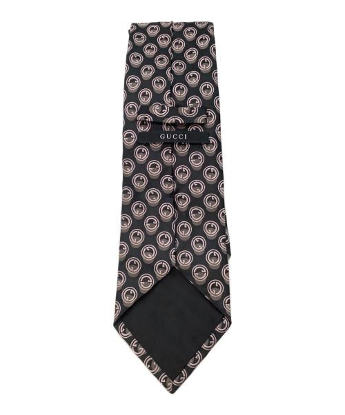 GUCCI（グッチ）GUCCI (グッチ) ネクタイ ブラック×ピンク サイズ:160cmの古着・服飾アイテム