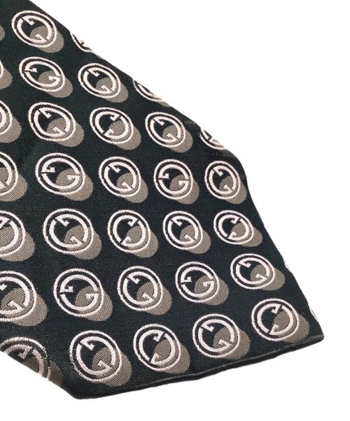 GUCCI（グッチ）GUCCI (グッチ) ネクタイ ブラック×ピンク サイズ:160cmの古着・服飾アイテム