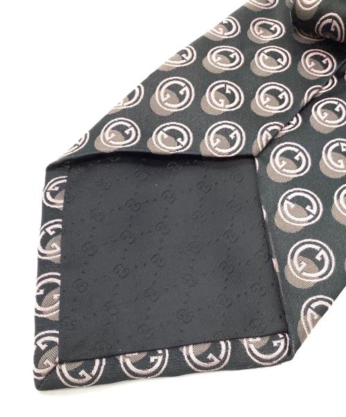 GUCCI（グッチ）GUCCI (グッチ) ネクタイ ブラック×ピンク サイズ:160cmの古着・服飾アイテム