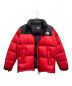 THE NORTH FACE (ザ ノース フェイス) ヌプシジャケット レッド×ブラック サイズ:XL：18000円