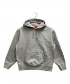 SUPREMEシュプリーム）の古着「Satin Applique Hooded Sweatshirt」｜グレー