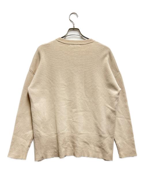 UN3D.（アンスリード）UN3D. (アンスリード) クルーネックニット ベージュ サイズ:FREEの古着・服飾アイテム