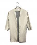 ENFOLDエンフォルド）の古着「ウールリバーノーカラーコート」｜グレー