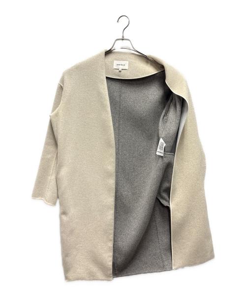 ENFOLD（エンフォルド）ENFOLD (エンフォルド) ウールリバーノーカラーコート グレー サイズ:38の古着・服飾アイテム
