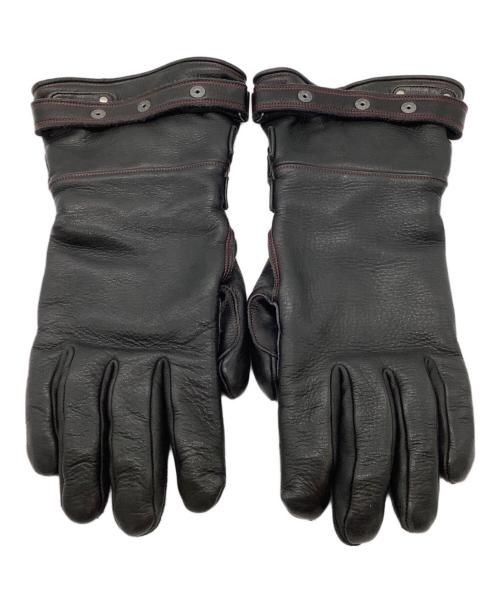 CACAZAN（カカザン）CACAZAN (カカザン) レザーグローブ ブラック サイズ:Lの古着・服飾アイテム