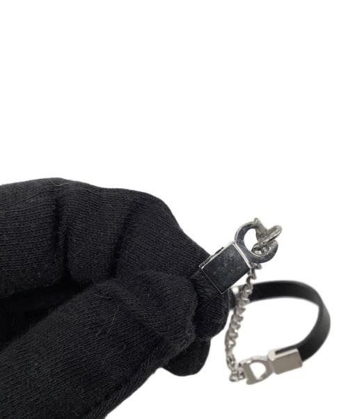 Christian Dior（クリスチャン ディオール）Christian Dior (クリスチャン ディオール) ロゴモチーフブレスレット ブラック×シルバーの古着・服飾アイテム