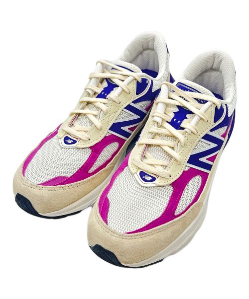 NEW BALANCE（ニューバランス）NEW BALANCE (ニューバランス) スニーカー ホワイト×パープル サイズ:US 9.5の古着・服飾アイテム