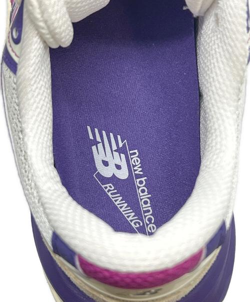 NEW BALANCE（ニューバランス）NEW BALANCE (ニューバランス) スニーカー ホワイト×パープル サイズ:US 9.5の古着・服飾アイテム