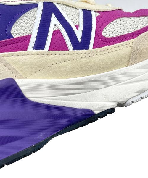 NEW BALANCE（ニューバランス）NEW BALANCE (ニューバランス) スニーカー ホワイト×パープル サイズ:US 9.5の古着・服飾アイテム