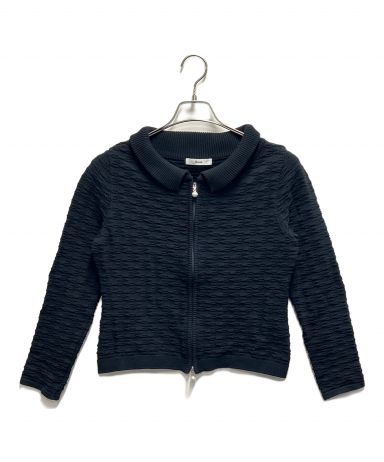 中古・古着通販】Rene (ルネ) ニットジャケット ネイビー サイズ:SIZE
