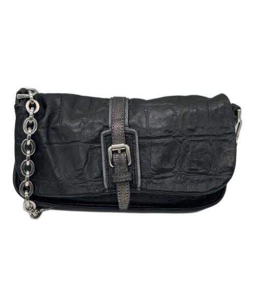 LONGCHAMP（ロンシャン）LONGCHAMP (ロンシャン) チェーンショルダーバッグ ブラックの古着・服飾アイテム