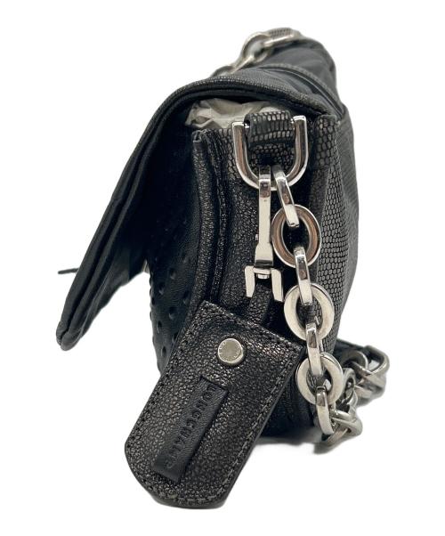 LONGCHAMP（ロンシャン）LONGCHAMP (ロンシャン) チェーンショルダーバッグ ブラックの古着・服飾アイテム