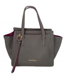 Salvatore Ferragamo（サルヴァトーレ フェラガモ）の古着「2WAYショルダーバッグ」｜グレー×パープル
