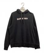 BURBERRYバーバリー）の古着「ロゴプリントフーディ」｜ブラック
