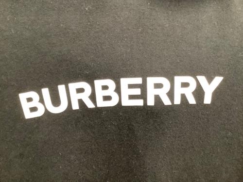 BURBERRY（バーバリー）BURBERRY (バーバリー) ロゴプリントフーディ ブラック サイズ:Lの古着・服飾アイテム