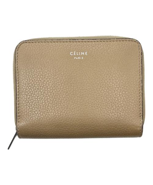CELINE（セリーヌ）CELINE (セリーヌ) コンパクトジップウォレット ベージュの古着・服飾アイテム