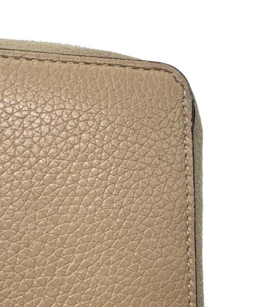CELINE（セリーヌ）CELINE (セリーヌ) コンパクトジップウォレット ベージュの古着・服飾アイテム