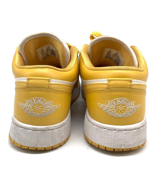 NIKE（ナイキ）NIKE (ナイキ) AIR JORDAN 1 LOW WHITE POLLEN ホワイト×イエロー サイズ:24.5㎝の古着・服飾アイテム
