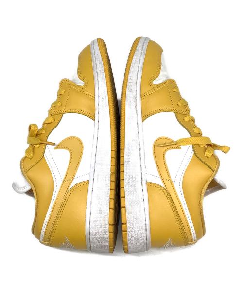 NIKE（ナイキ）NIKE (ナイキ) AIR JORDAN 1 LOW WHITE POLLEN ホワイト×イエロー サイズ:24.5㎝の古着・服飾アイテム