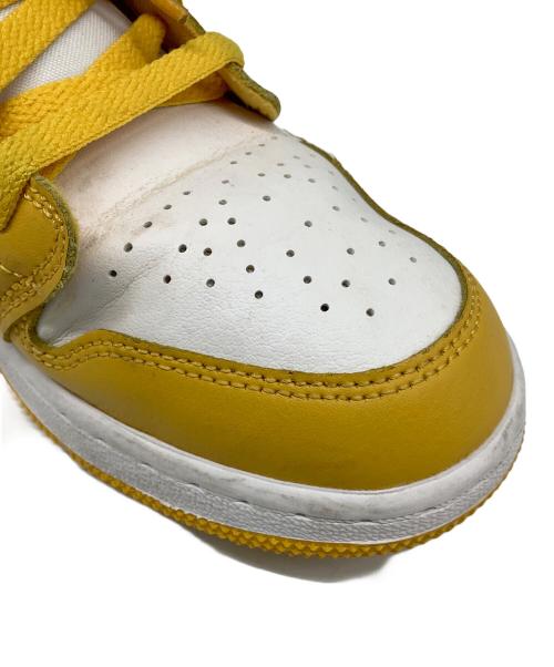 NIKE（ナイキ）NIKE (ナイキ) AIR JORDAN 1 LOW WHITE POLLEN ホワイト×イエロー サイズ:24.5㎝の古着・服飾アイテム