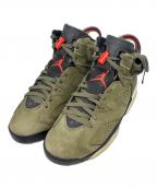 NIKE×Travis Scottナイキ×トラヴィススコット）の古着「AIR JORDAN 6 RETRO」｜オリーブ
