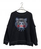 KENZOケンゾー）の古着「Contrasted Stitch Tiger Sweatshirt」｜ブラック