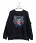 KENZO（ケンゾー）の古着「Contrasted Stitch Tiger Sweatshirt」｜ブラック