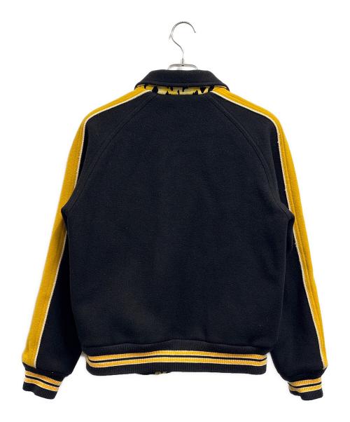 STARRY GATE（スタリーゲート）STARRY GATE (スタリーゲート) ウールスタジャン ブラック×イエロー サイズ:Lの古着・服飾アイテム