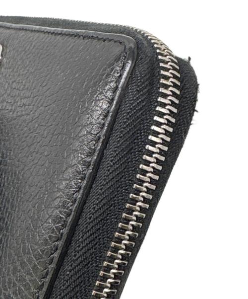 GUCCI（グッチ）GUCCI (グッチ) ラウンドファスナー財布 ブラックの古着・服飾アイテム