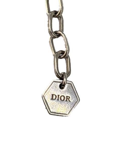 Dior（ディオール）Dior (ディオール) stussy (ステューシー) ネックレス レッド×シルバーの古着・服飾アイテム