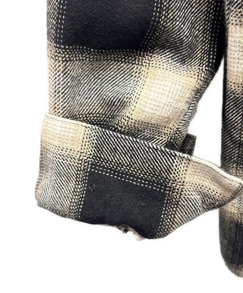 WIND AND SEA（ウィンダンシー）WIND AND SEA (ウィンダンシー) チェックシャツ ブラック×ベージュ サイズ:XLの古着・服飾アイテム