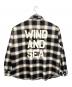 WIND AND SEA (ウィンダンシー) チェックシャツ ブラック×ベージュ サイズ:XL：15000円