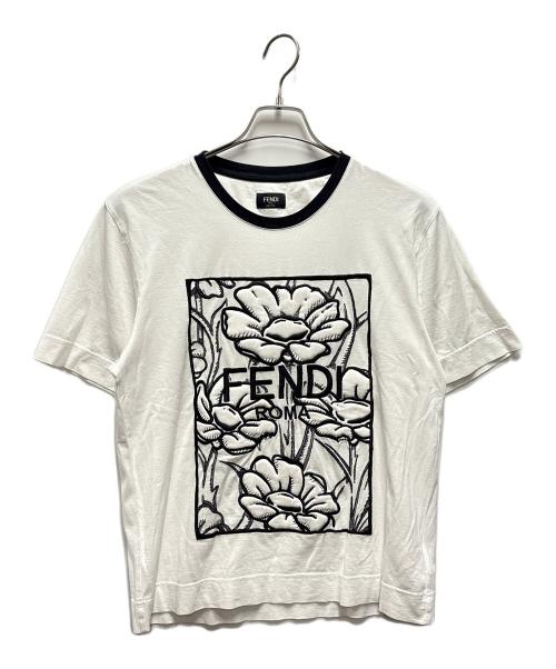 FENDI（フェンディ）FENDI (フェンディ) カットソー / カリフォルニアスカイフラワー ホワイト サイズ:XSの古着・服飾アイテム