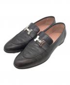 HERMESエルメス）の古着「ローファー/モカシンパリ」｜ブラック